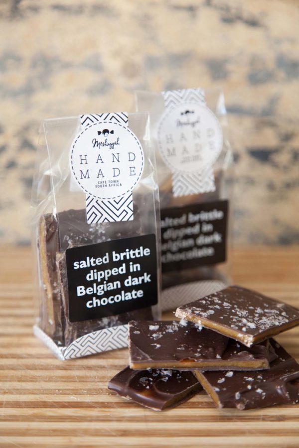 Salted Brittle dipped in Belgian Dark Chocolate 100g