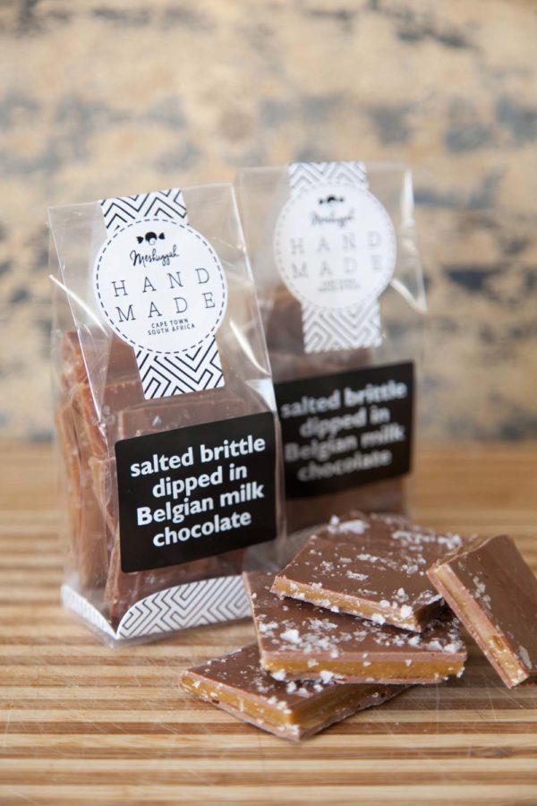 Salted Brittle Hand Dipped in Belgian Milk Chocolate 100g