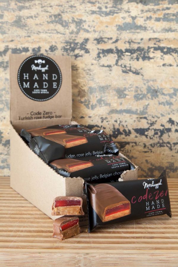 Code Zero Chocolate Bar: Layers of Turkish Rose Jelly & Fudge