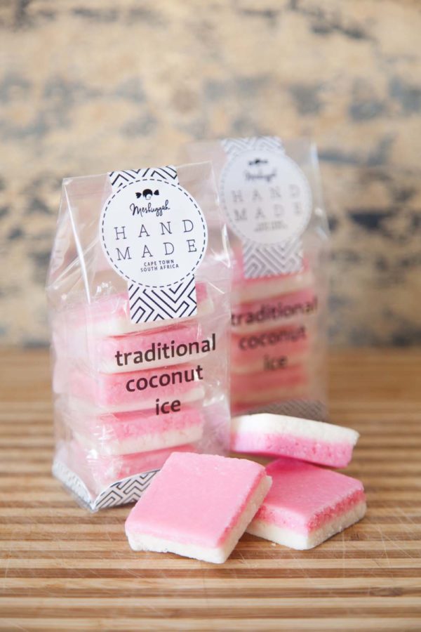 Coconut Ice Squares 120g - each square individually wrapped