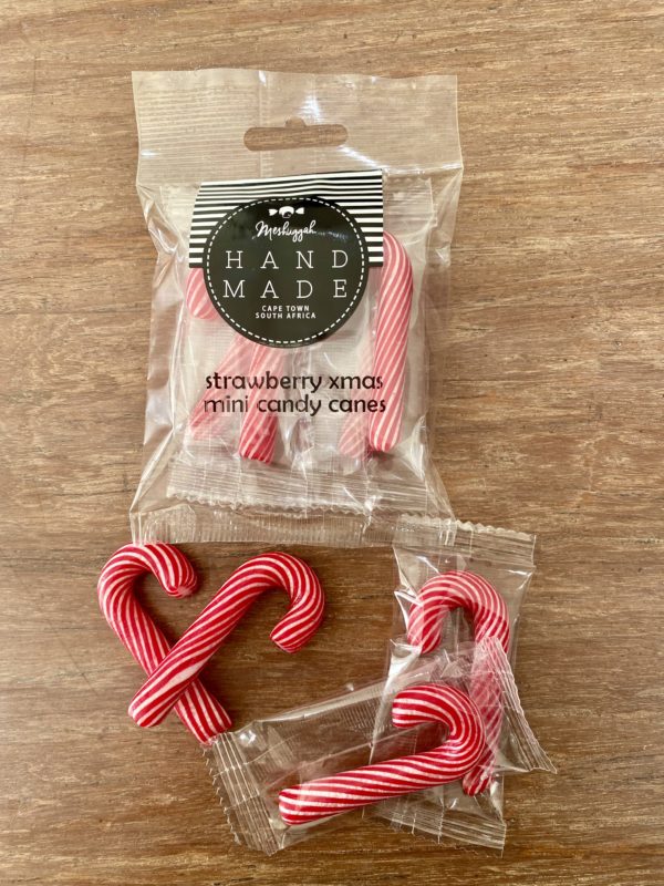 Mini Christmas Candy Canes -  Traditional Red & White stripes 4 x 7g (in a 28g pouch) OUT OF STOCK