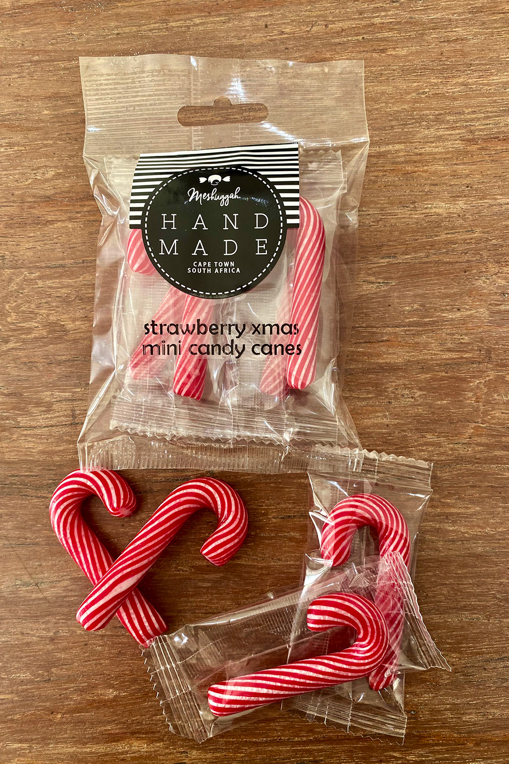 Christmas Candy Canes Mini: Strawberry in Red & White Stripes 70g Tub (Vegan) - Image 7