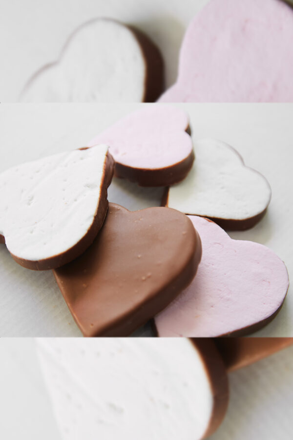 Valentine's Day Marshmallow Heart enrobed in Belgian Milk Chocolate: OUT OF STOCK