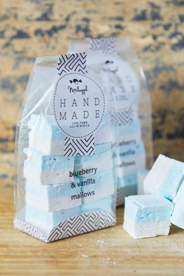 Marshmallow Squares: Blueberry & Vanilla Mallows - Double Layer Double Flavour 160g