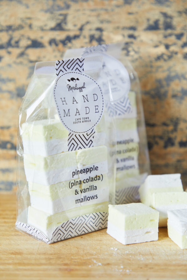 Marshmallow Squares: Pina Colada (Pineapple) & Vanilla Double Layer Double Flavour 160g