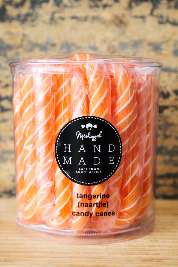 Tangerine (Naartjie) Candy Canes - Large 56g (price per cane)