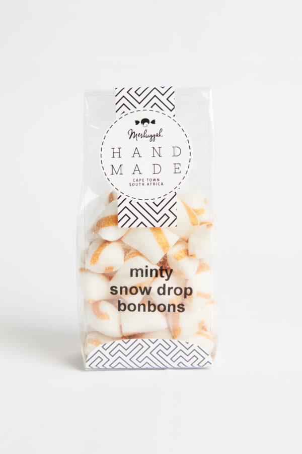 Christmas Bonbons in Minty Gold & White Stripes (100g packet) OUT OF STOCK - Image 2