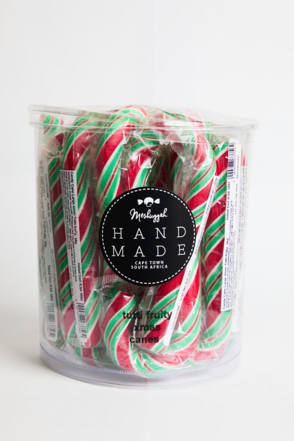 Christmas Candy Canes in Traditional Red, Green & White Stripes (Large) 56g OUT OF STOCK - Image 2