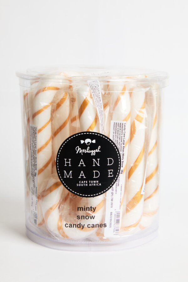 Christmas Gold & White Striped Candy Canes (Large) 56g - OUT OF STOCK - Image 2