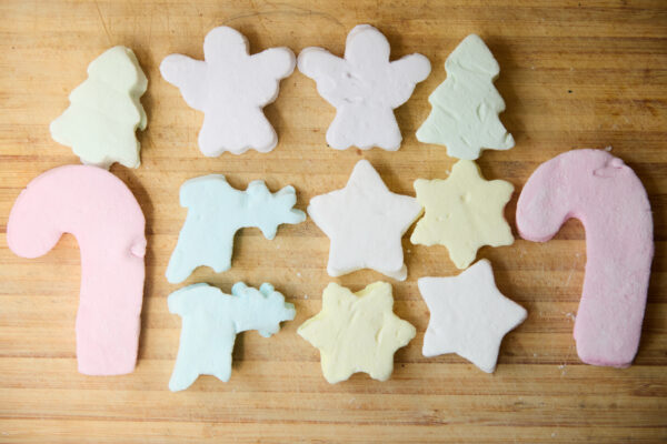 Christmas Shaped Pastel Marshmallows 5 x shapes(in a 140g Tub) OUT OF STOCK - Image 2