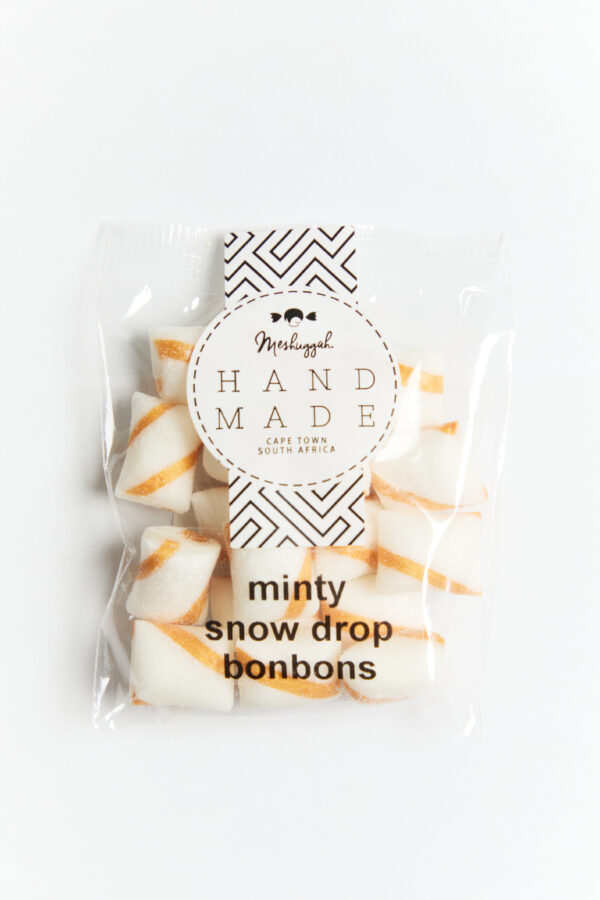 Christmas Bonbons in Minty Gold & White Stripes (in a little 50g packet) OUT OF STOCK - Image 2