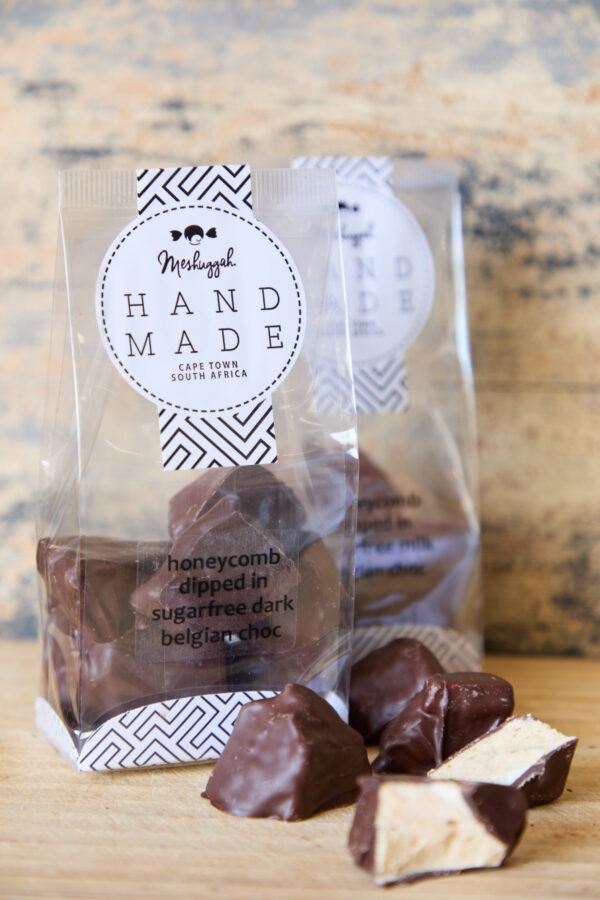 Sugar Free Honeycomb smothered in Sugar Free Belgian Dark Chocolate: 120g