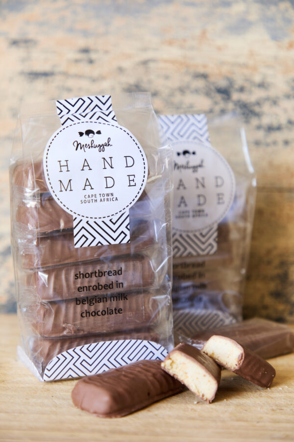 Traditional Shortbread Fingers smothered in Belgian Milk Chocolate - 6 in a Bag