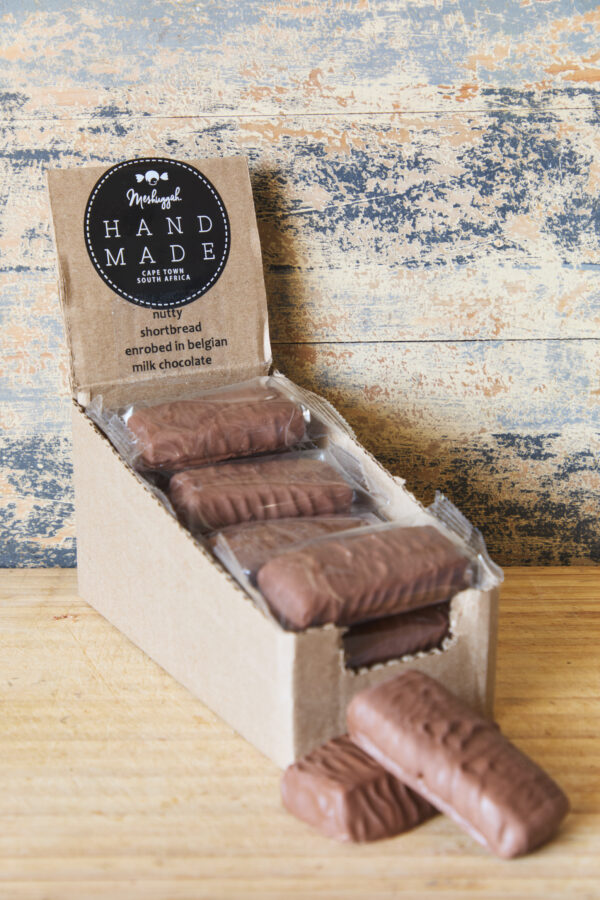 Traditional Shortbread Fingers smothered in Belgian Milk Chocolate - 12 in a Display Box (price per finger)