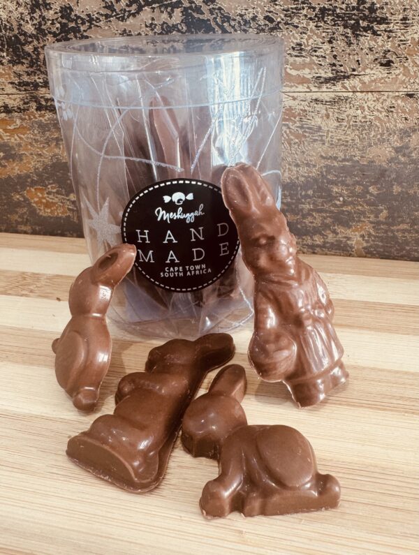 Belgian Chocolate Mini Easter Bunnies - 10 in an Easter Tub (107g) individually wrapped: ORDERS HAVE CLOSED