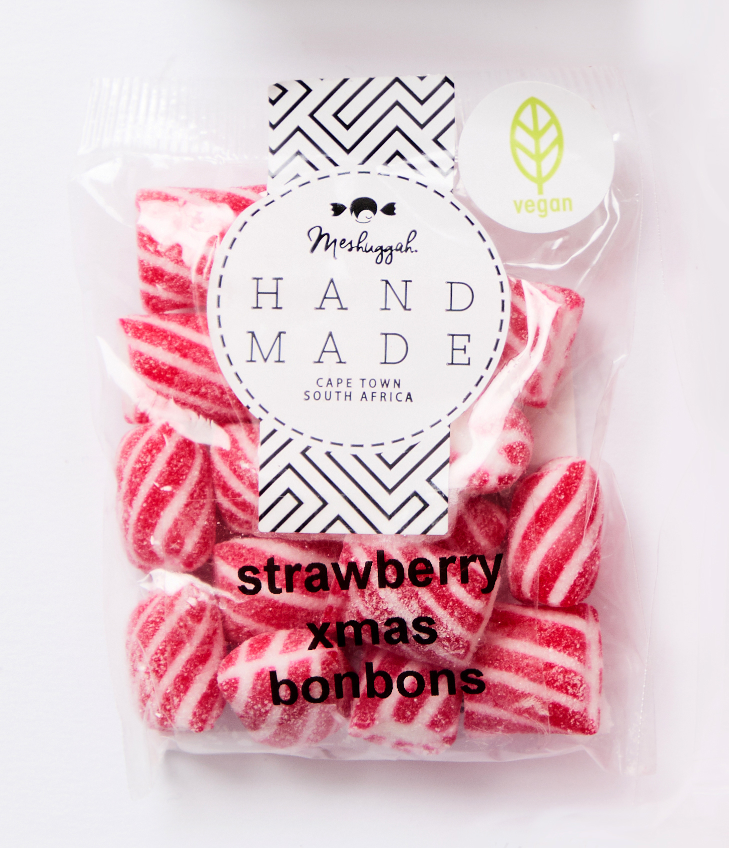 Christmas Candy Canes Mini: Strawberry in Red & White Stripes 70g Tub (Vegan) - Image 5