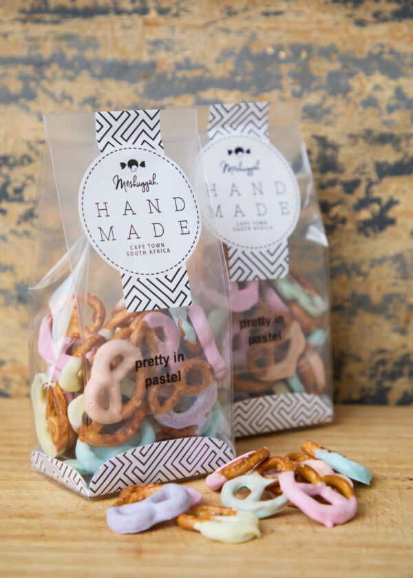 EASTER ORDERS HAVE CLOSED. Easter Pretzels in Pastel Chocolate (100g)